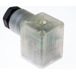 1 pcs - Hirschmann GDML 2P+E DIN 43650 A, Female Solenoid Valve Connector, with Indicator Light, 24 V ac/dc Voltage