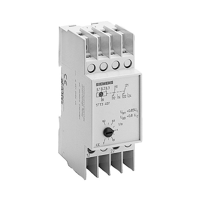 1 pcs - Siemens Voltage Monitoring Relay, 1, 3 Phase, DPDT