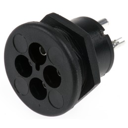 1 pcs - Bulgin Power Connector Panel Mount, Solder Termination, 3A, 250 V ac