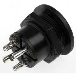1 pcs - Bulgin Power Connector Panel Mount, Solder Termination, 3A, 250 V ac