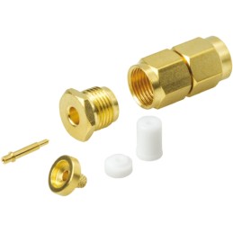 1 pcs - TE Connectivity, Plug Cable Mount SMA Connector, 50Ω, Clamp Termination, Straight Body