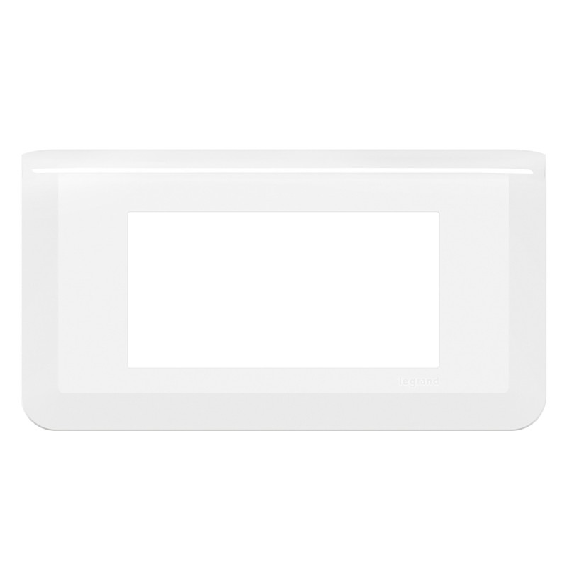 2 pcs - 078814L Legrand White 4 Gang Faceplate & Mounting Plate