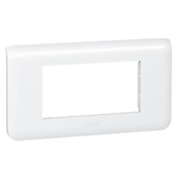 2 pcs - 078814L Legrand White 4 Gang Faceplate & Mounting Plate