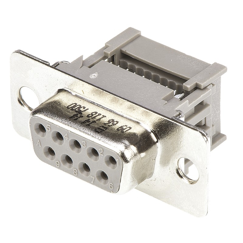 1 pcs - HARTING 9 Way Cable Mount D-sub Connector Socket, 2.77mm Pitch