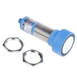 1 pcs - Sick Ultrasonic Barrel-Style Proximity Sensor, M30 x 1.5, 350 - 3400 mm Detection, PNP Output, 9 - 30 V