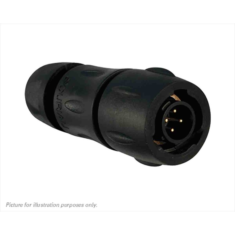 1 pcs - Souriau Circular Connector, 4 Contacts, Cable Mount, Socket, Male, IP68, IP69K, UTS Series