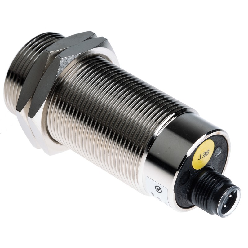 1 pcs - Baumer Ultrasonic Barrel-Style Proximity Sensor, M30 x 1.5, 100 - 1000 mm Detection, Analogue Output, 15