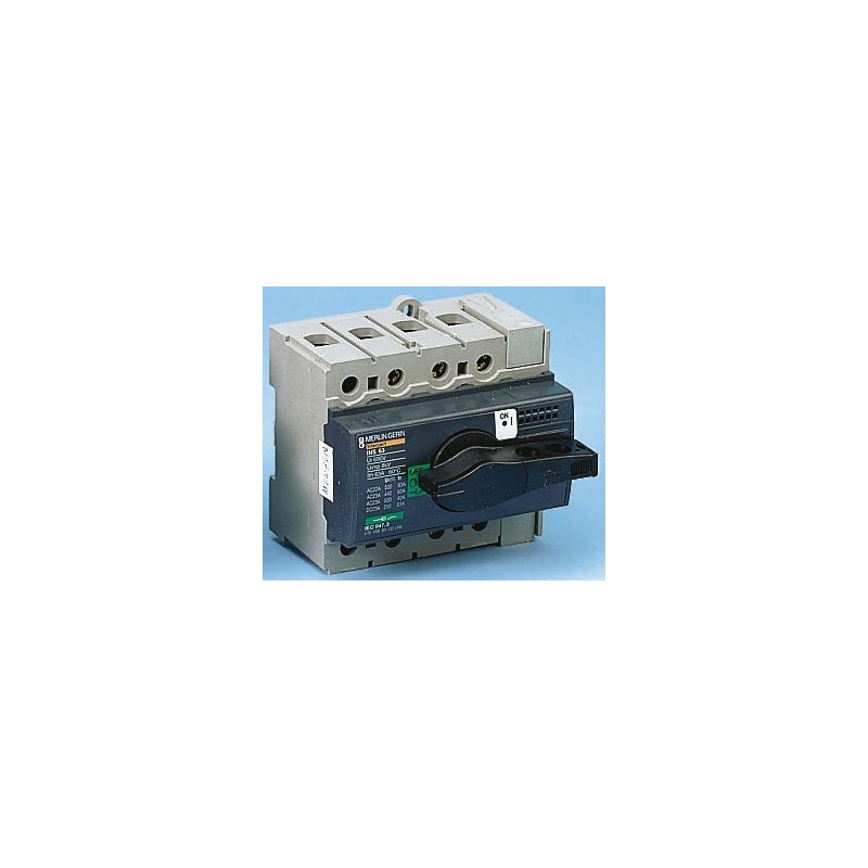 1 pcs - Schneider Electric 4P Pole Isolator Switch - 125A Maximum Current, 75kW Power Rating, IP40