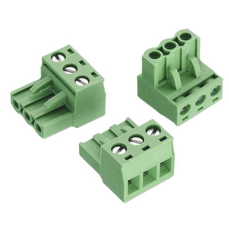 1 pcs - Wurth Elektronik 5mm Pitch 3 Way Pluggable Terminal Block, Plug, Cable Mount, Screw Termination