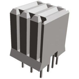 1 pcs - TE Connectivity Z-PACK HM Series Straight Through Hole Mount PCB Socket, 3-Contact, Solder Termination