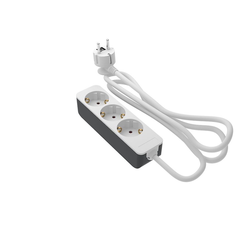 1 pcs - RS PRO 1.5m 3 Socket Type F - German Schuko Socket, 250 V, IP20