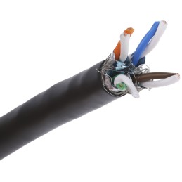 1 Reel of 100 M - RS PRO Cat7 Ethernet Cable, SF/FTP, Black PVC Sheath, 100m