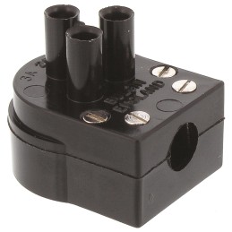 1 pcs - Bulgin Power Connector Cable Mount, Screw Down Termination, 3A, 250 V ac