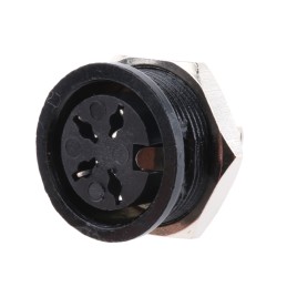 1 pcs - RS PRO 4 Pole Din Socket, 4A, 100 V ac, Female, Panel Mount