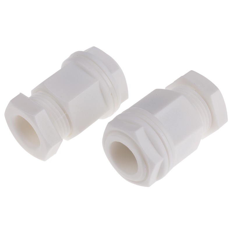5 pcs - RS PRO White Plastic Cable Gland, M20 Thread, 8mm Min, 13mm Max, IP55