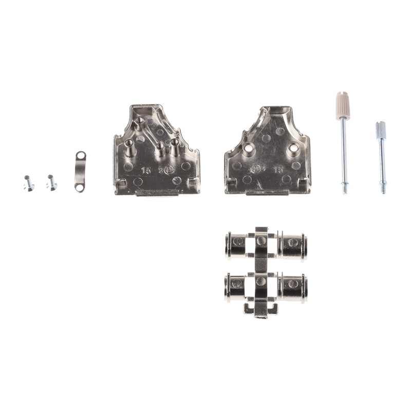 1 pcs - MH Connectors MHDM35 Series Zinc Angled D Sub Backshell, 15 Way, Strain Relief