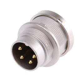 1 pcs - Lumberg, SFV 4 Pole M16 Din Plug, DIN EN 60529, 5A, 250 V ac IP40, Male, Panel Mount
