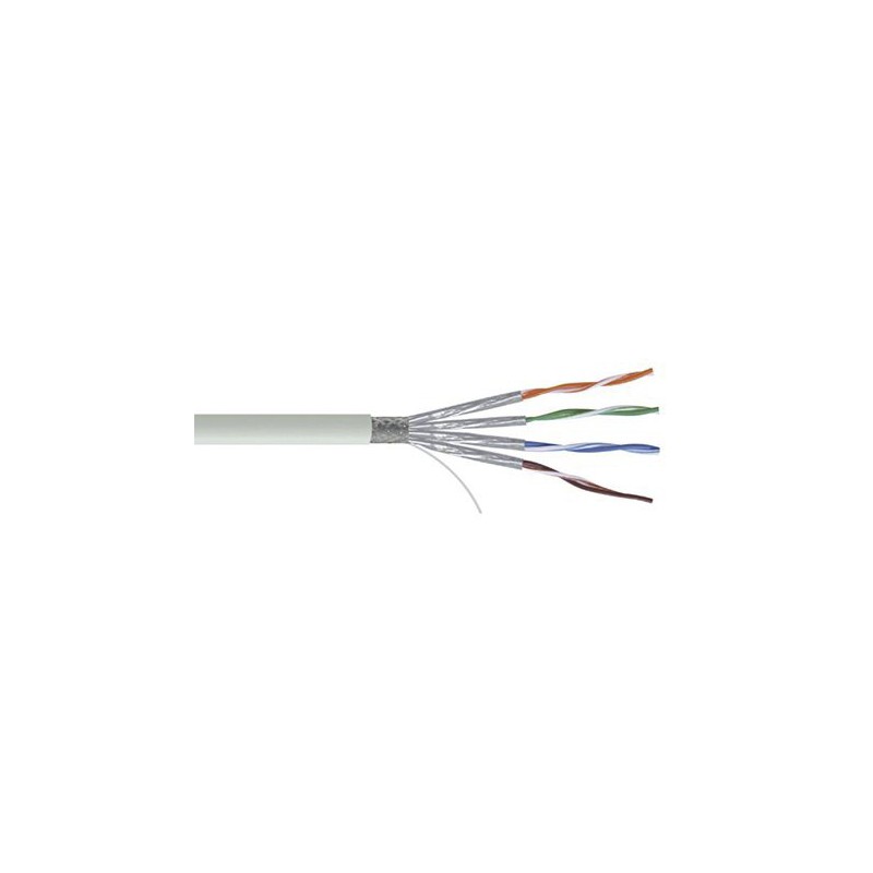 1 Reel of 100 M - RS PRO Cat7 Ethernet Cable, SF/FTP, Grey PVC Sheath, 100m