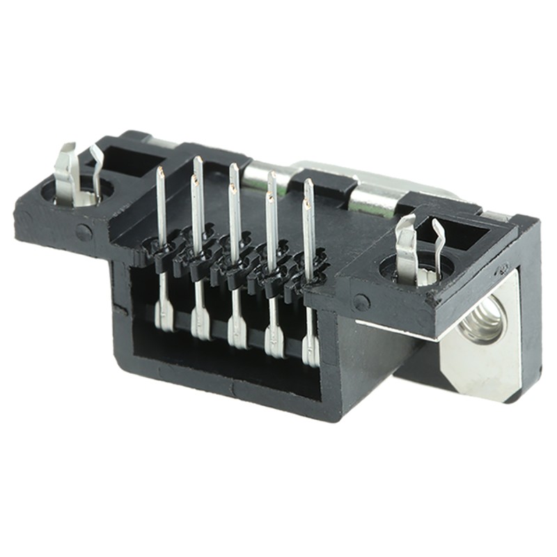 1 pcs - Amphenol ICC Delta D 9 Way Right Angle Through Hole D-sub Connector Socket, 2.74mm Pitch, with 4-40 UNC