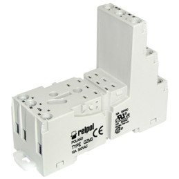 1 pcs - Relpol 14 Pin 300V ac DIN Rail, Panel Mount Relay Socket, for use with R3N Series Relay