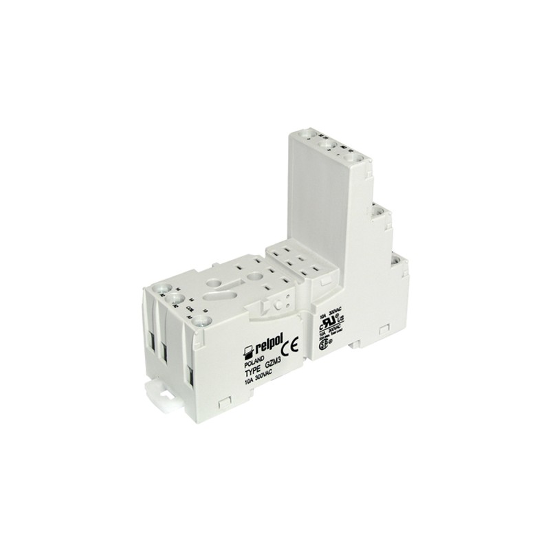 1 pcs - Relpol 14 Pin 300V ac DIN Rail, Panel Mount Relay Socket, for use with R3N Series Relay