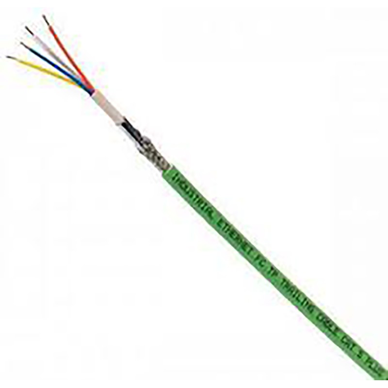 1 Reel of 100 M - HARTING Cat5 Ethernet Cable, SF/UTP, Green PUR Sheath, 100m, Flame Retardant