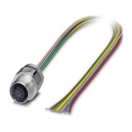 1 pcs - Phoenix Contact Female 8 way M12 to Female 8 way M12 Sensor Actuator Cable, 500mm