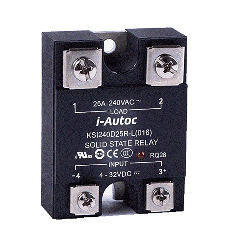 1 pcs - i-Autoc KSI Series Solid State Relay, 10 A Load, Panel Mount, 280 V ac Load, 32 V dc Control