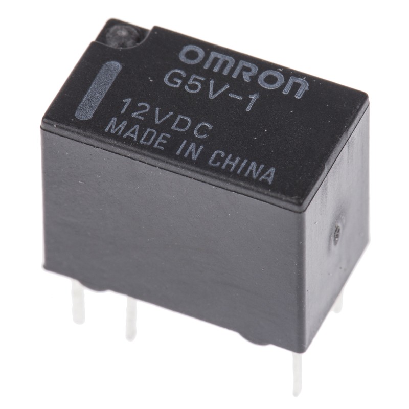 1 pcs - Omron PCB Mount Signal Relay, 12V dc Coil, 2A Switching Current, SPDT