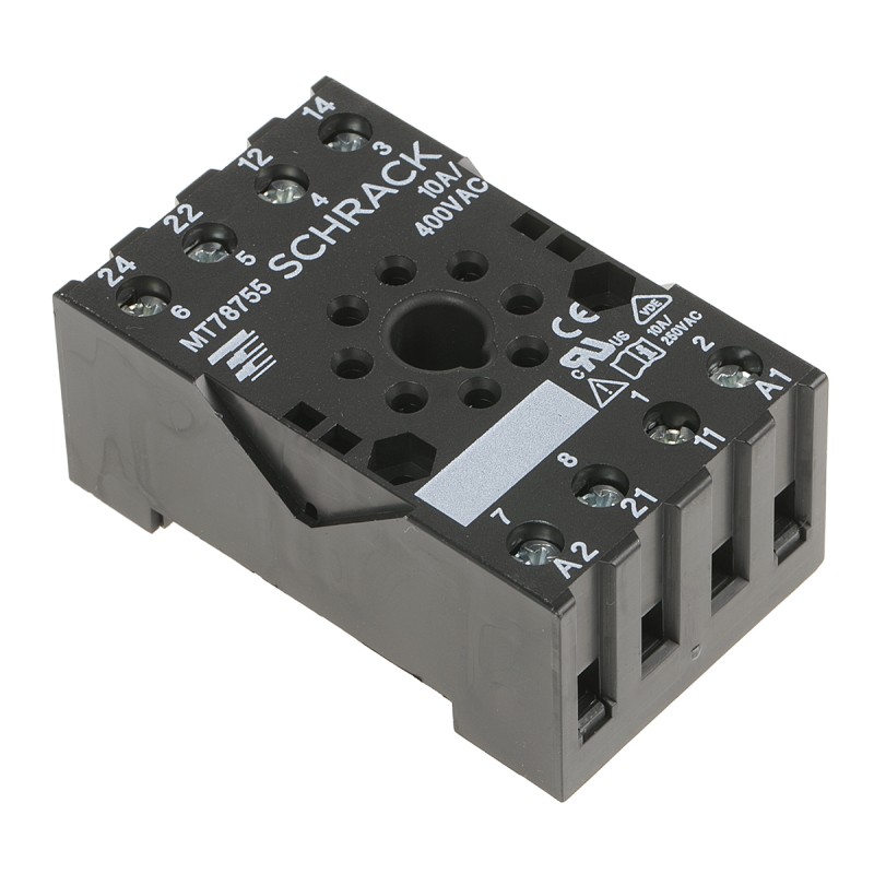 1 pcs - Relay Socket for use with MT Series 240V ac