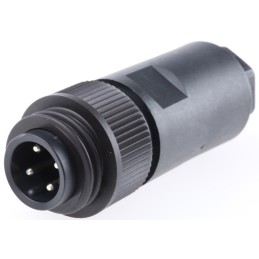 1 pcs - binder Circular Connector, 4 Contacts, Cable Mount, Socket, Male, IP67, 693 Series