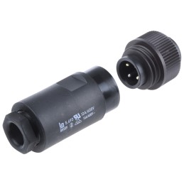 1 pcs - binder Circular Connector, 4 Contacts, Cable Mount, Socket, Male, IP67, 693 Series