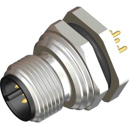 1 pcs - RS PRO Circular Connector, 5 Contacts, Rear Mount, M12 Connector, Plug, Male, IP67