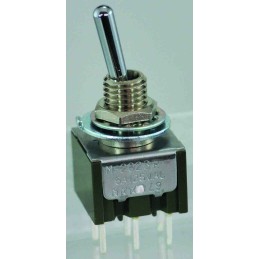 1 pcs - NKK Switches Toggle Switch, PCB Mount, On-(On), DPDT, Through Hole Terminal