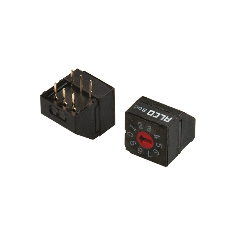 1 pcs - TE Connectivity 10 Way Through Hole DIP Switch 10P, Rotary Flush Actuator