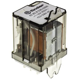 1 pcs - Finder Flange Mount Non-Latching Relay, 230V ac Coil, DPST