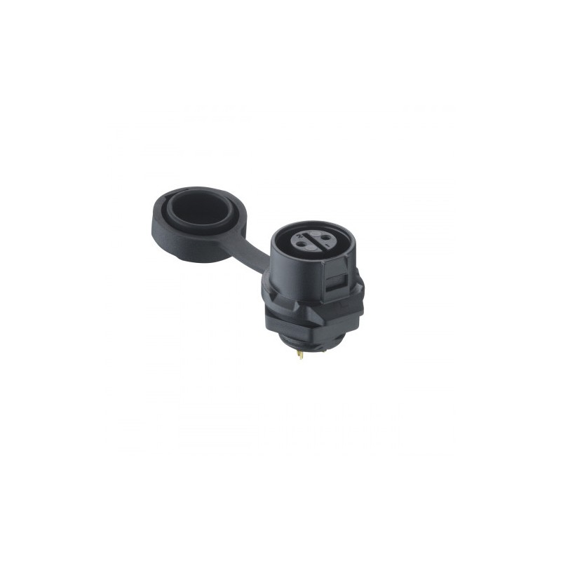 1 pcs - Lumberg Circular Connector, 4 Contacts, Panel Mount, Socket, Female, IP65, IP67, 02 Series