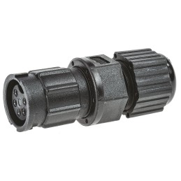 1 pcs - Amphenol Industrial Circular Connector, 5 Contacts, Panel Mount, Socket, Female, IP67, Ceres Series