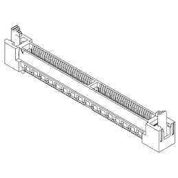 1 pcs - Samtec HSEC8-DV Series Female Edge Connector, Surface Mount, 120-Contacts, 0.8mm Pitch, 2-Row, SMT Termination