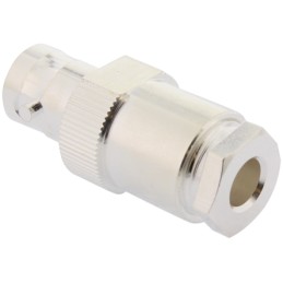 1 pcs - TE Connectivity, jack Cable Mount BNC Connector, 50Ω, Clamp Termination, Straight Body