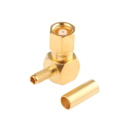 1 pcs - binder, jack Cable Mount SMC Connector, 50Ω, Solder Termination, Right Angle Body