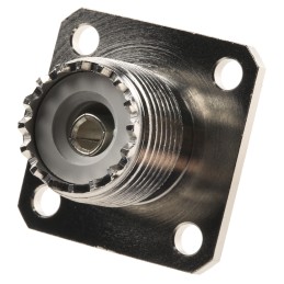 1 pcs - Telegartner, jack Panel Mount UHF Connector, Solder Termination, Straight Body