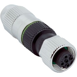 1 pcs - Sick Circular Connector, 4 Contacts, Cable Mount, M12 Connector, Plug, Female, IP67
