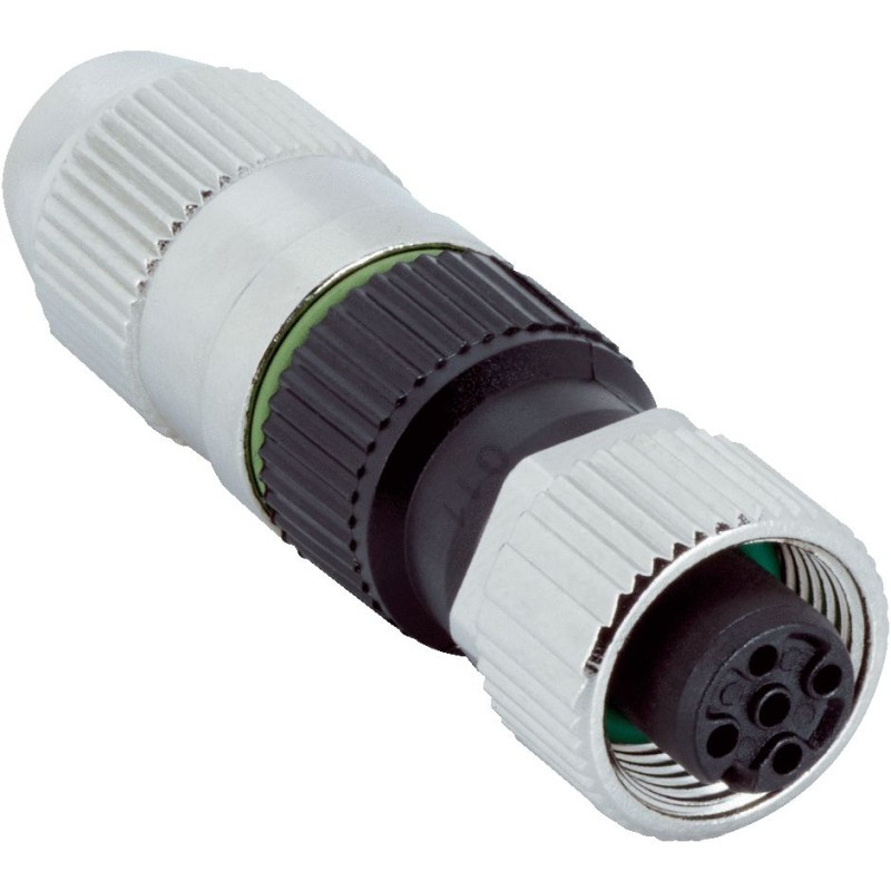 1 pcs - Sick Circular Connector, 4 Contacts, Cable Mount, M12 Connector, Plug, Female, IP67