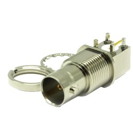 1 pcs - COAX Connectors, jack PCB Mount BNC Connector, 75Ω, SMD Termination, Right Angle Body