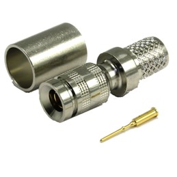 1 pcs - COAX Connectors, Plug Cable Mount 1.0/2.3 Connector, 75Ω, Crimp Termination, Straight Body