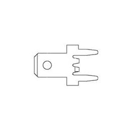 10 pcs : 63823-1 (Cut Strip) - Terminals STR PCB .187X.020 Cut Strip of 100