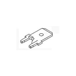 10 pcs : 63824-1 (Cut Strip) - Terminals .25 PCB TAB 032TPBR Cut Strip of 100