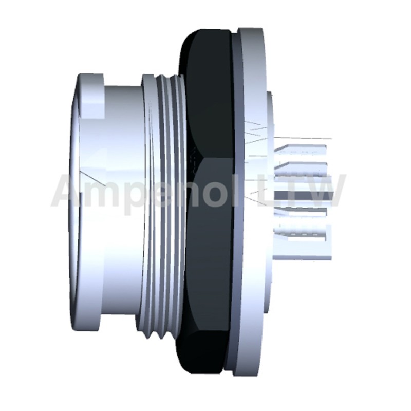 1 pcs - Amphenol Industrial Circular Connector, 5 Contacts, Front Mount, Socket, Female, IP68, X-Lok Series