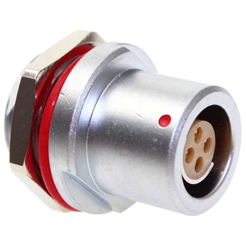1 pcs - CAMDENBOSS Circular Connector, 4 Contacts, Panel Mount, Socket, Female, IP68, CamCirc CCD2 Series